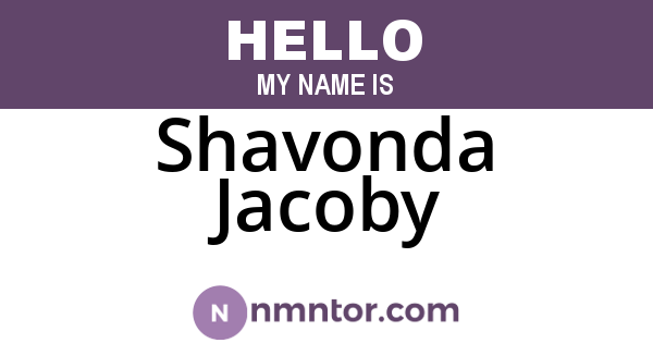 Shavonda Jacoby