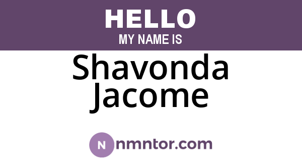 Shavonda Jacome