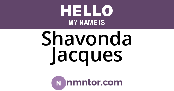Shavonda Jacques