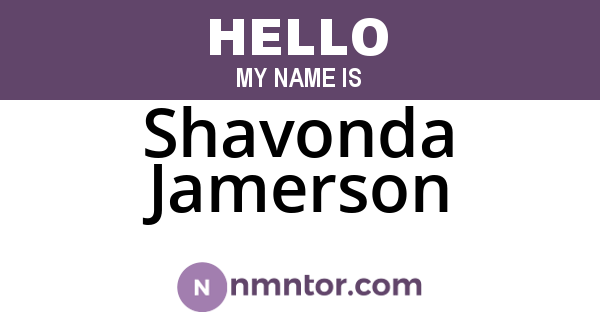 Shavonda Jamerson