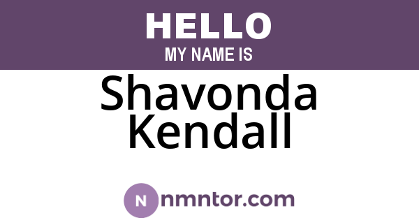 Shavonda Kendall