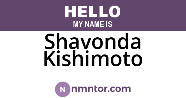 Shavonda Kishimoto