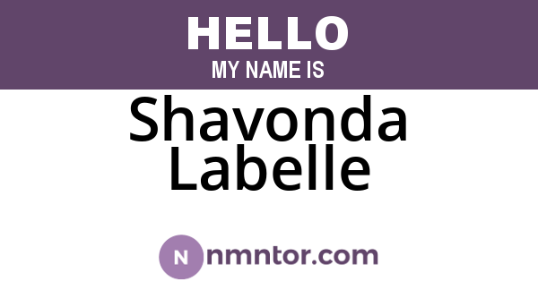 Shavonda Labelle