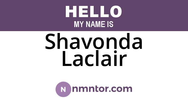 Shavonda Laclair