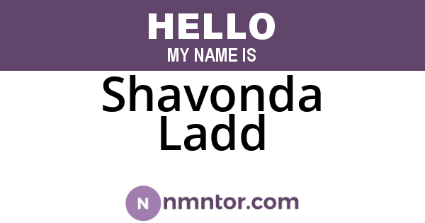 Shavonda Ladd