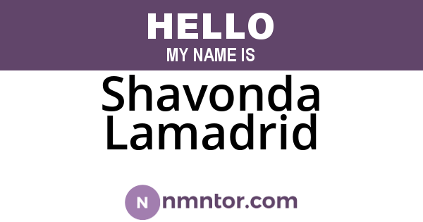 Shavonda Lamadrid