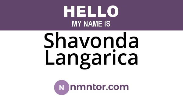 Shavonda Langarica