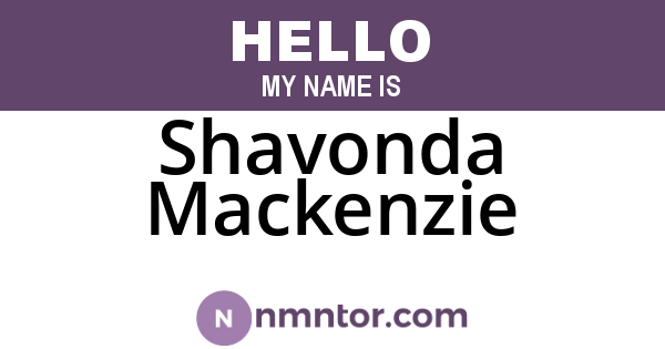 Shavonda Mackenzie