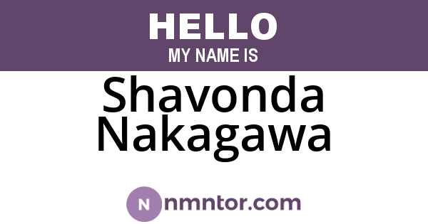 Shavonda Nakagawa