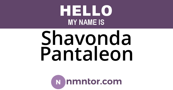 Shavonda Pantaleon