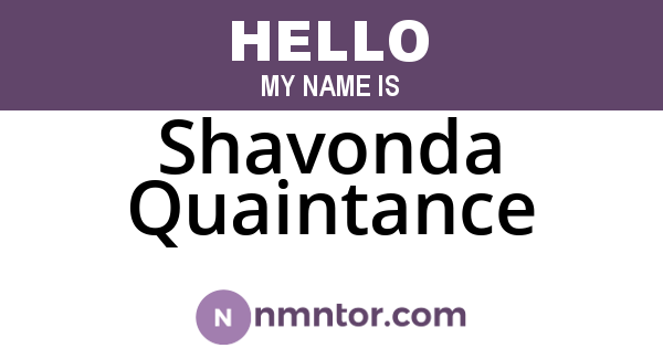 Shavonda Quaintance