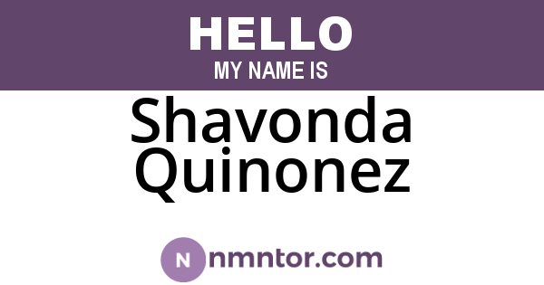 Shavonda Quinonez