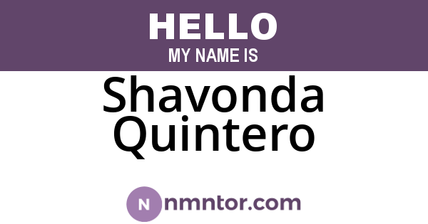 Shavonda Quintero
