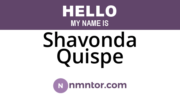 Shavonda Quispe