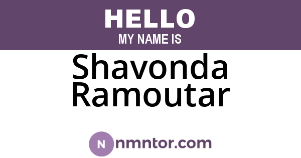 Shavonda Ramoutar