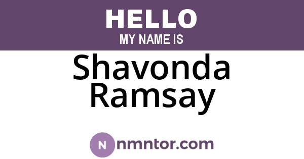 Shavonda Ramsay