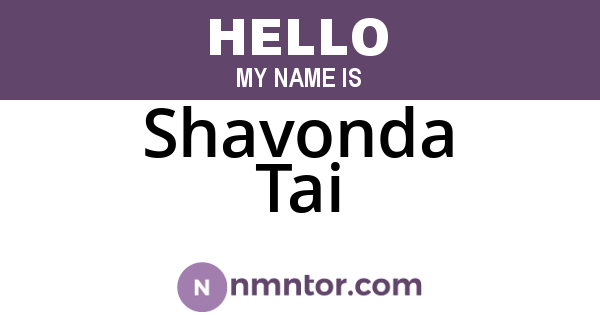 Shavonda Tai