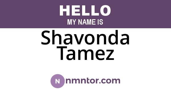 Shavonda Tamez