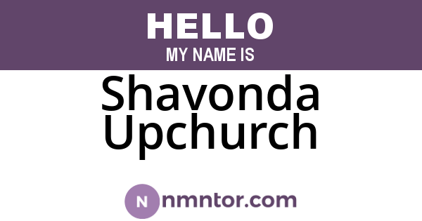 Shavonda Upchurch