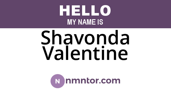 Shavonda Valentine