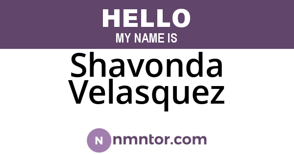 Shavonda Velasquez