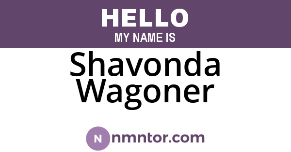 Shavonda Wagoner