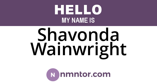 Shavonda Wainwright