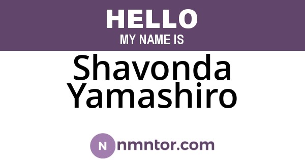 Shavonda Yamashiro