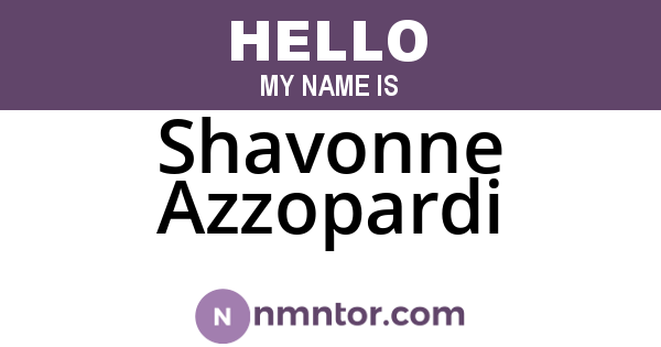 Shavonne Azzopardi