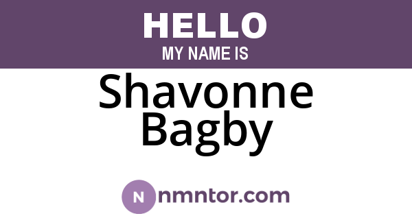 Shavonne Bagby