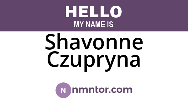 Shavonne Czupryna