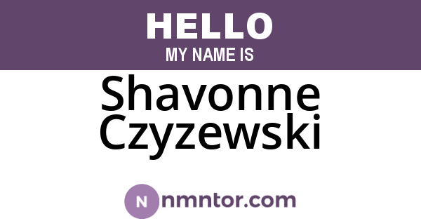 Shavonne Czyzewski
