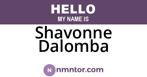 Shavonne Dalomba