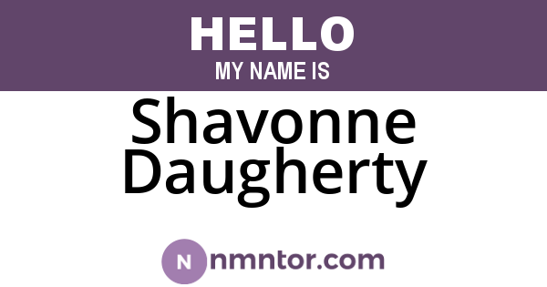 Shavonne Daugherty