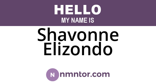Shavonne Elizondo