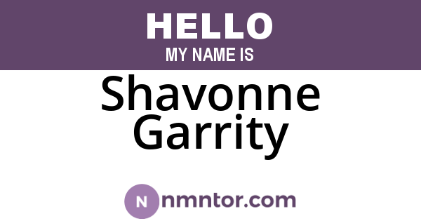Shavonne Garrity