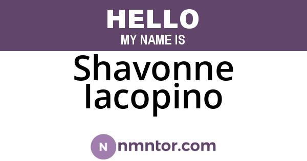 Shavonne Iacopino