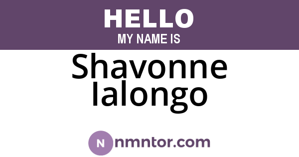 Shavonne Ialongo
