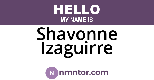 Shavonne Izaguirre