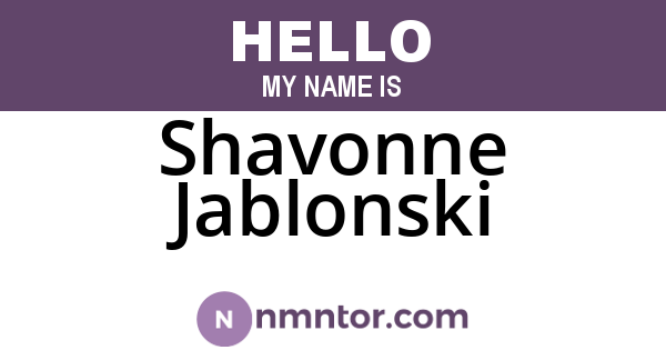 Shavonne Jablonski