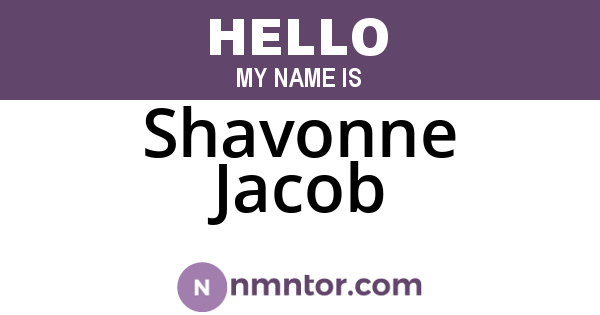 Shavonne Jacob