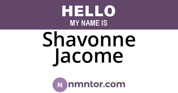 Shavonne Jacome