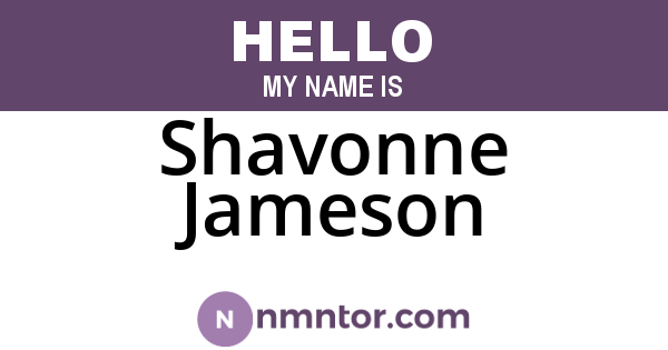Shavonne Jameson
