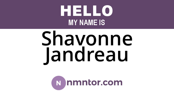 Shavonne Jandreau