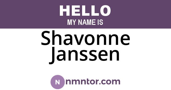 Shavonne Janssen