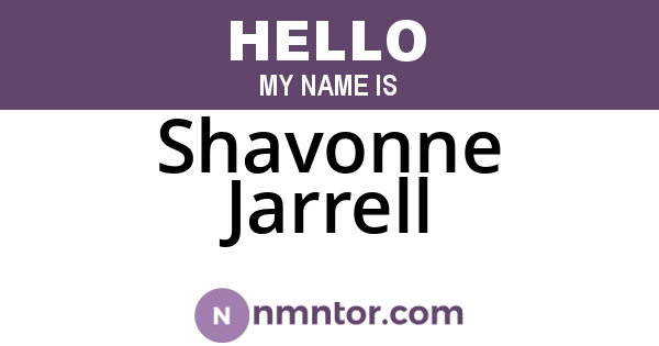 Shavonne Jarrell
