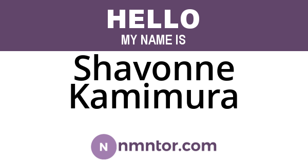 Shavonne Kamimura