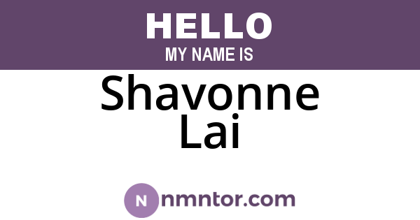 Shavonne Lai