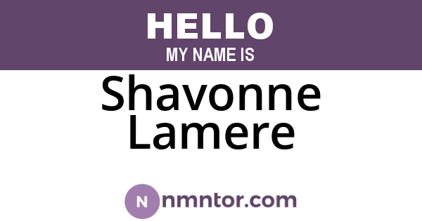 Shavonne Lamere