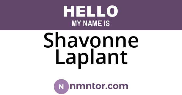 Shavonne Laplant